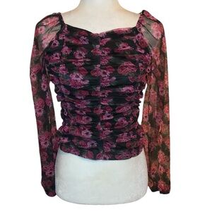Mesh rose top